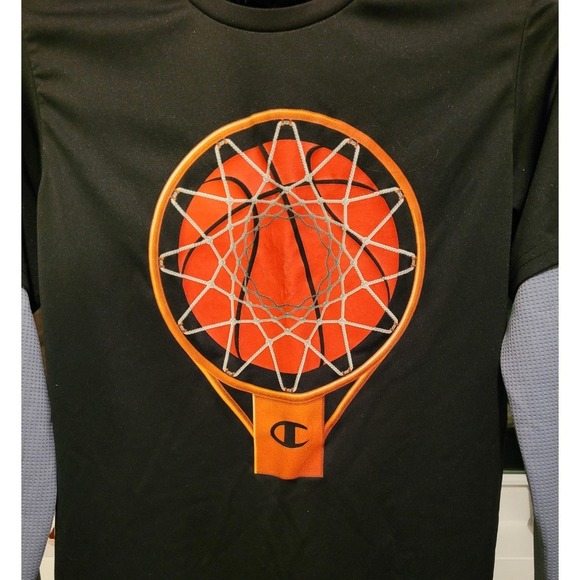Champion Performance Long Sleeve T-Shirt Basketball‎ Graphic Tee Activewear XL - Picture 2 of 4